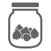 Tarro de dientes de ajo negro pelados